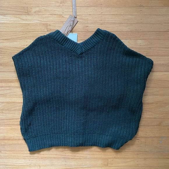 Retrod Conscious Button Up Crop Long Sleeve Knit Cardigan New With Tags - Picture 3 of 3